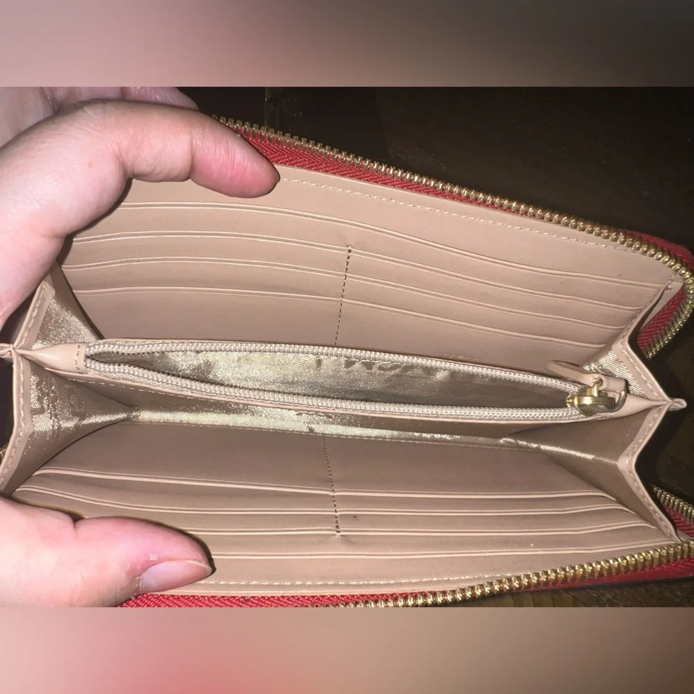 MCM Vibrant Red and Orange Zipparound Wallet - Picture 7 of 7